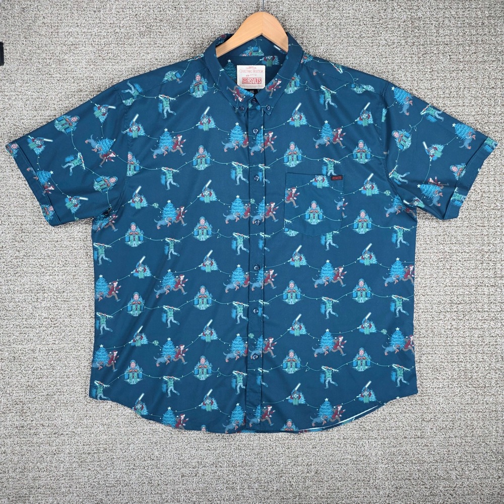 RSVLTS National Lampoons Christmas Vacation KUNUFLEX Shirt Mens 3XL Blue